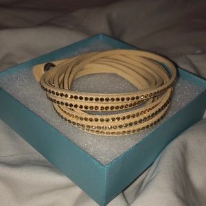Touchstone Swarovski cream wrap bracelet